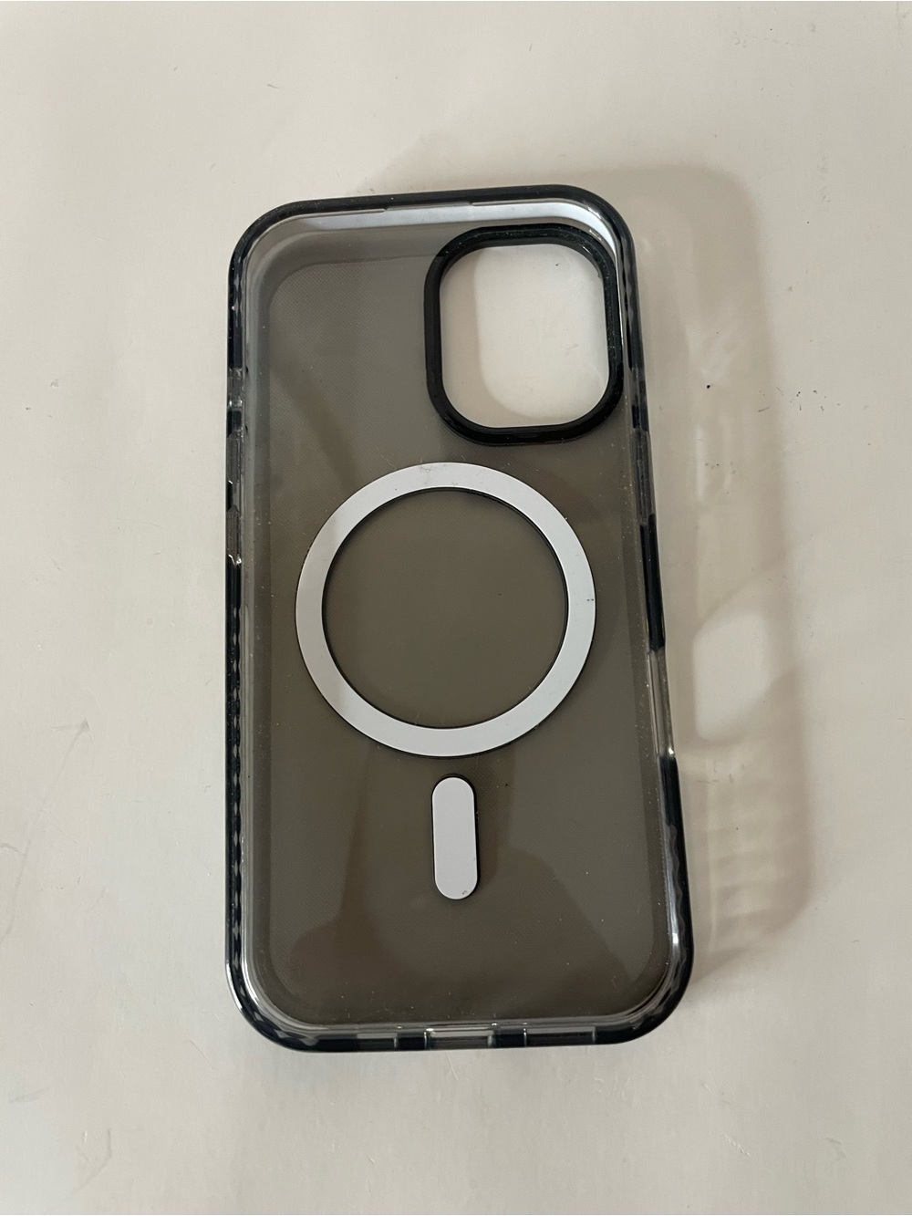 Clear MagSafe-Compatible Phone Case with Black Frame